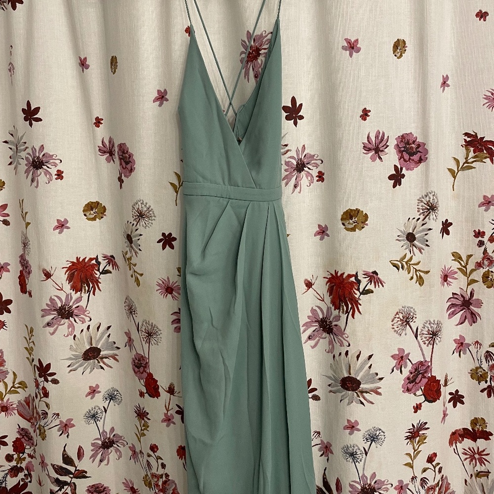 Fame & Partners Sage Green Formal Dress